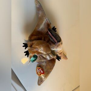 Ty Plush Dinosaur with Brown and Green Hues